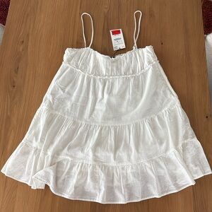 Zara white babydoll dress in L, never worn